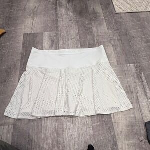 Athleta A Game Skort White 14" Length Athletic Tennis Golf Activewear 2X